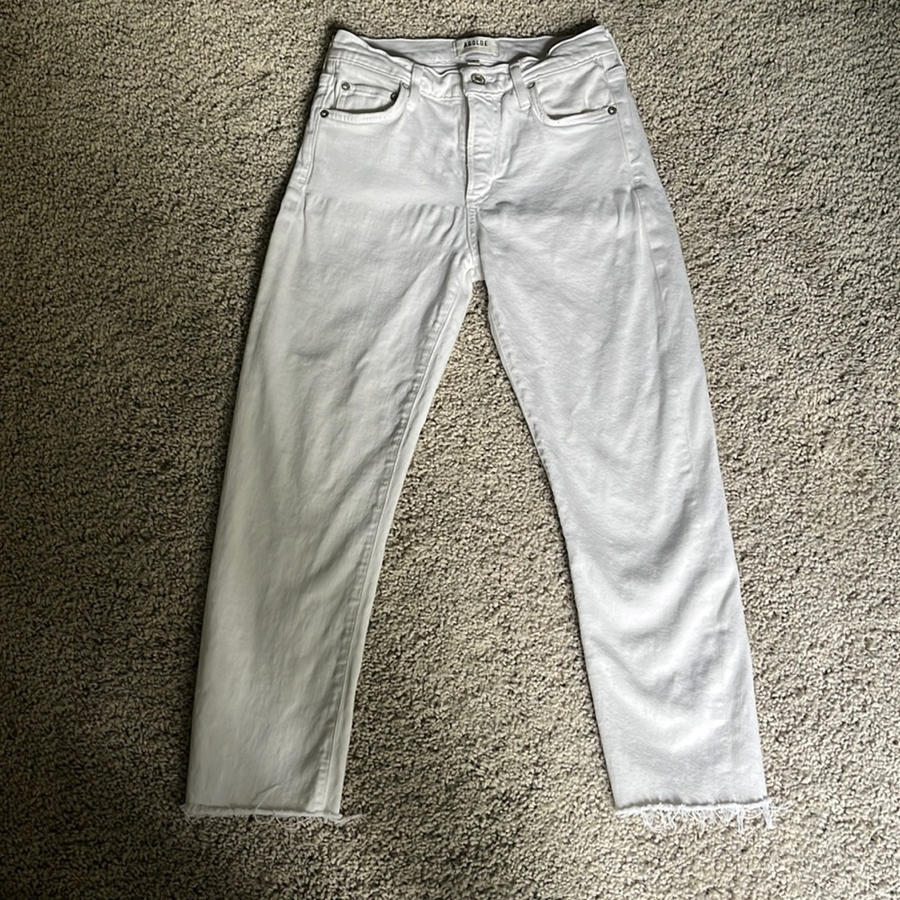 AGOLDE white jeans